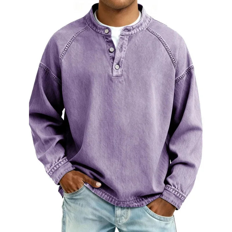 Casual Denim Long Sleeve Shirt