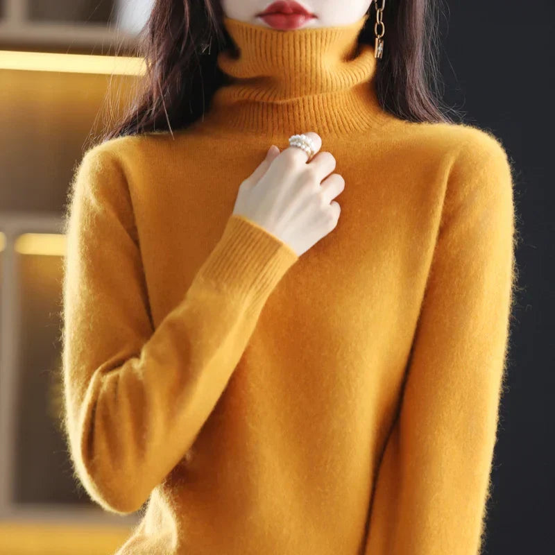 Women's Roll Neck Knit Jumper