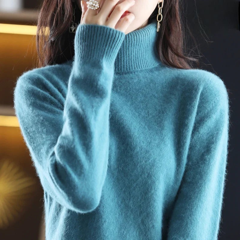 Women's Roll Neck Knit Jumper