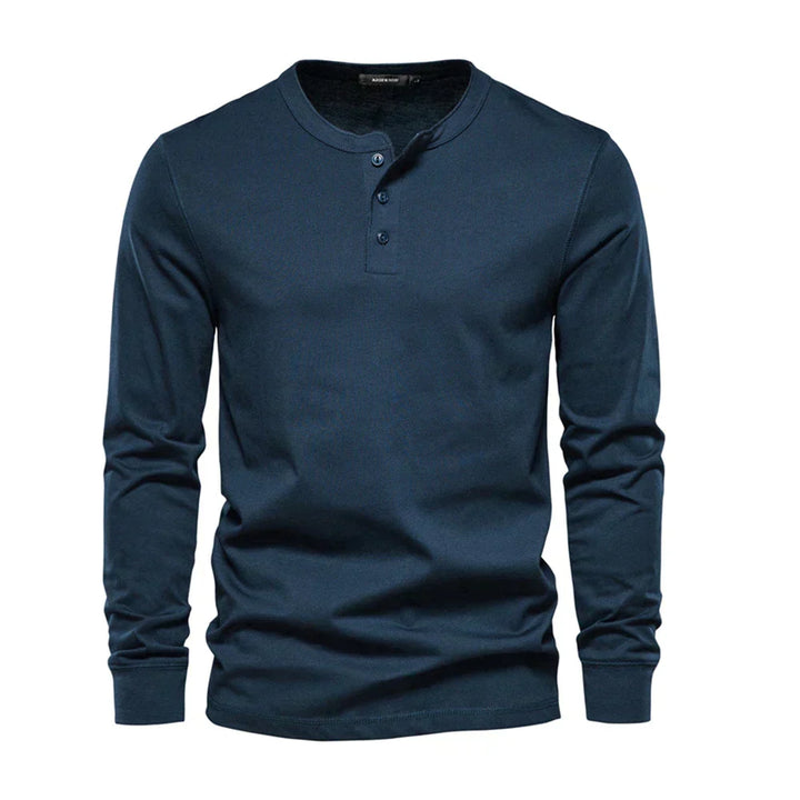 Men's Henley Shirt with Button Placket