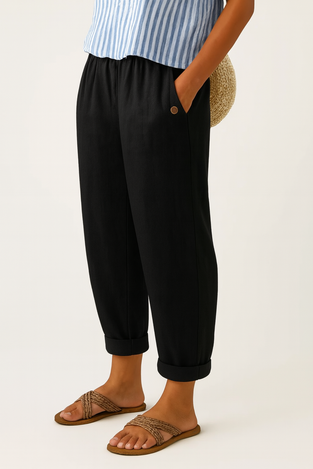 Women's Relaxed Fit Linen Trousers