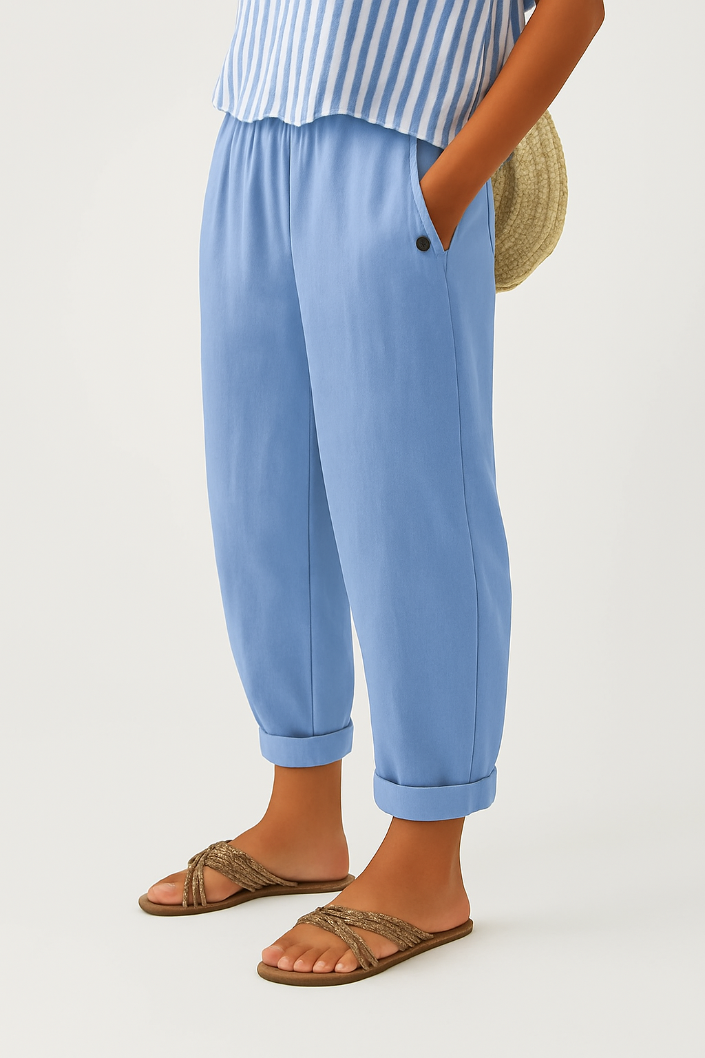 Women's Relaxed Fit Linen Trousers