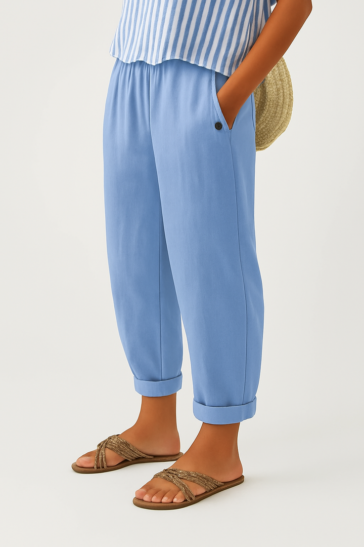 Women's Relaxed Fit Linen Trousers