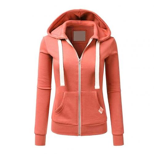 Sweat à capuche zippé pour femme avec poche kangourou
