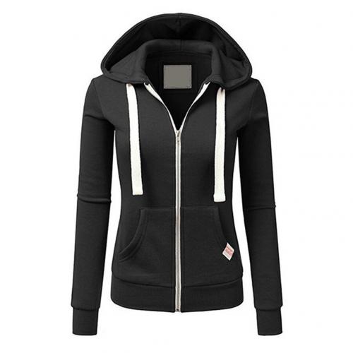 Sweat à capuche zippé pour femme avec poche kangourou