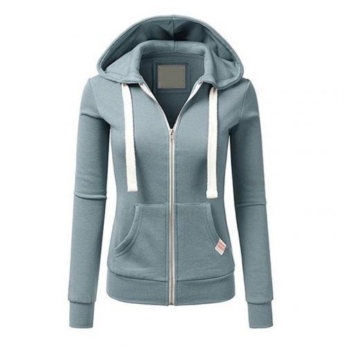 Sweat à capuche zippé pour femme avec poche kangourou