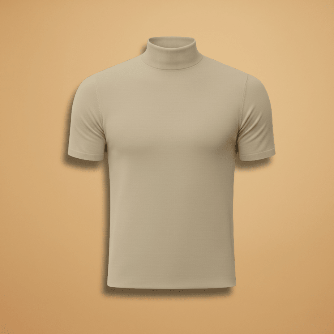 Short Sleeve Mock Neck T-Shirt