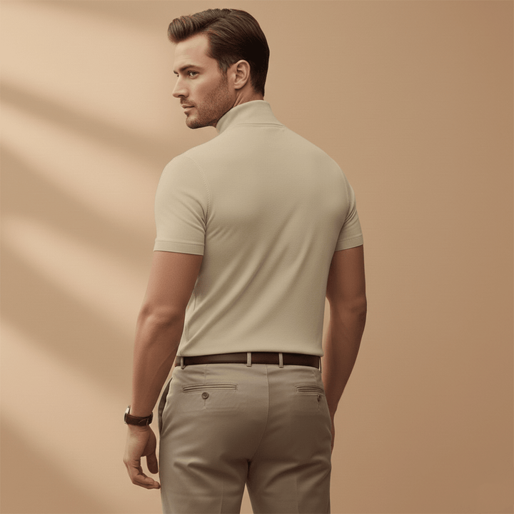 Short Sleeve Mock Neck T-Shirt