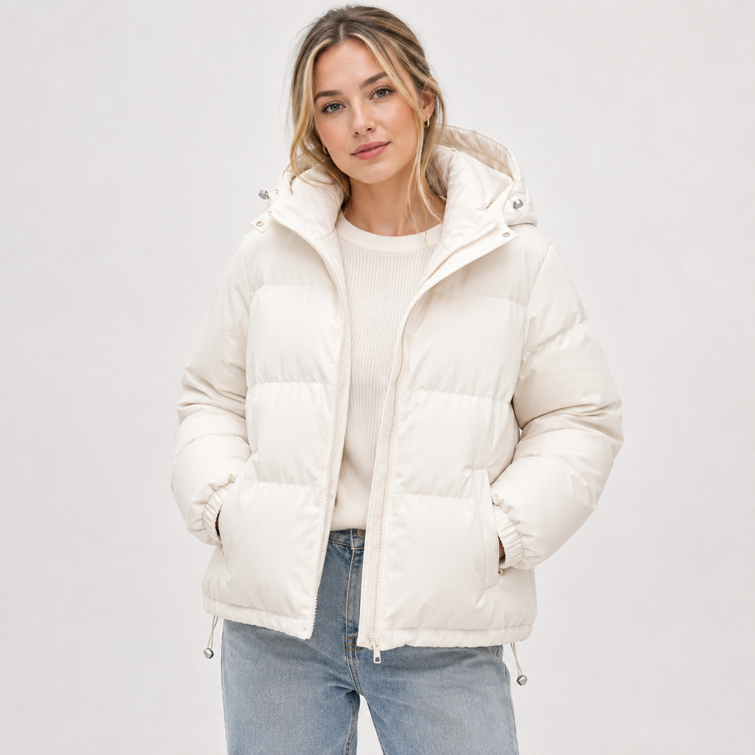 Women's Padded Puffer Jacket with Hood