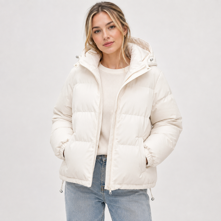 Women's Padded Puffer Jacket with Hood
