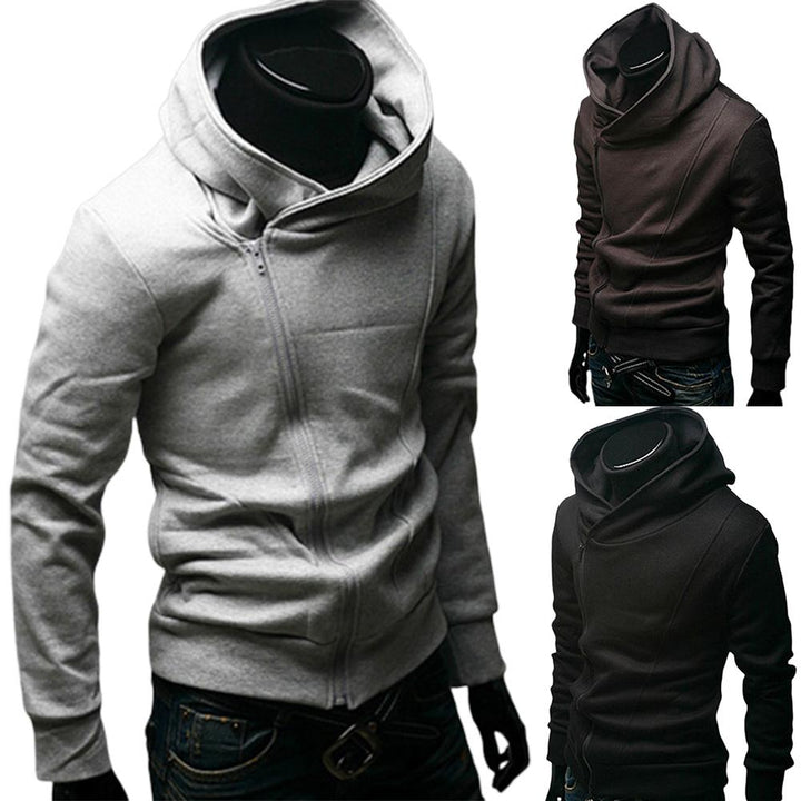 Men's Asymmetrical Zip Up Hoodie