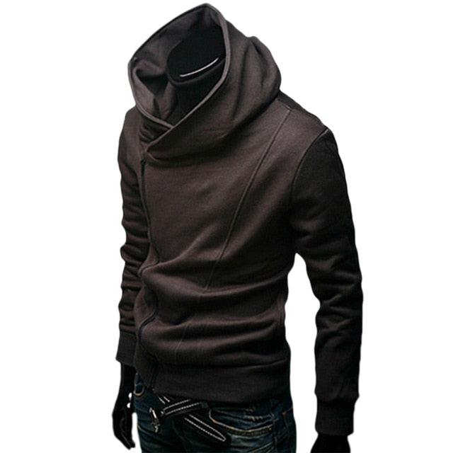 Men's Asymmetrical Zip Up Hoodie