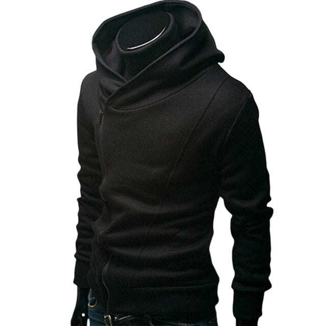 Men's Asymmetrical Zip Up Hoodie