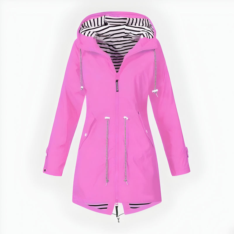 Women's Waterproof Rain Jacket with Adjustable Hood