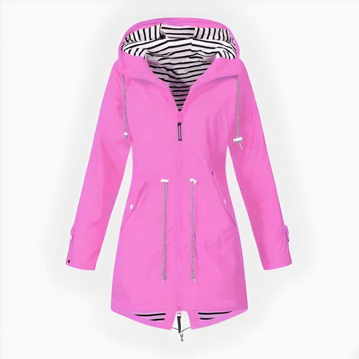 Women's Waterproof Rain Jacket with Adjustable Hood