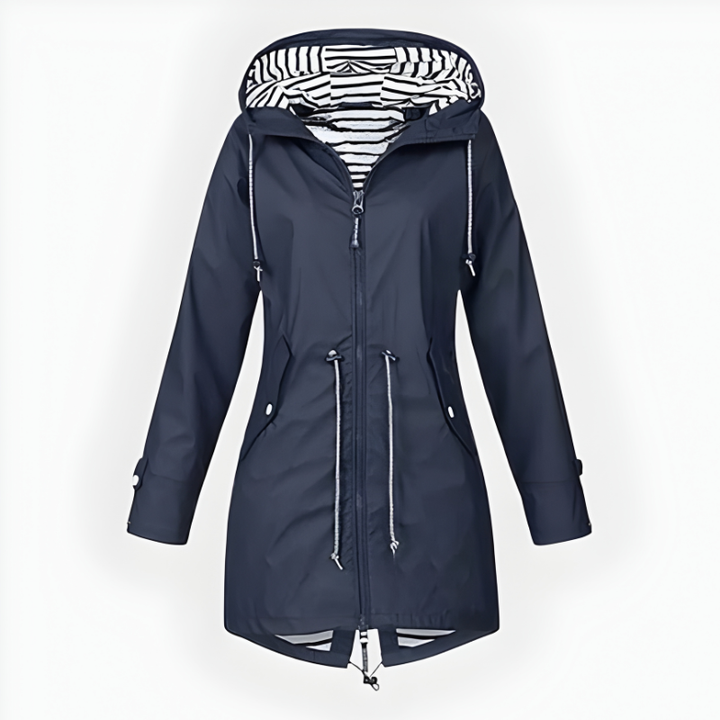 Women's Waterproof Rain Jacket with Adjustable Hood