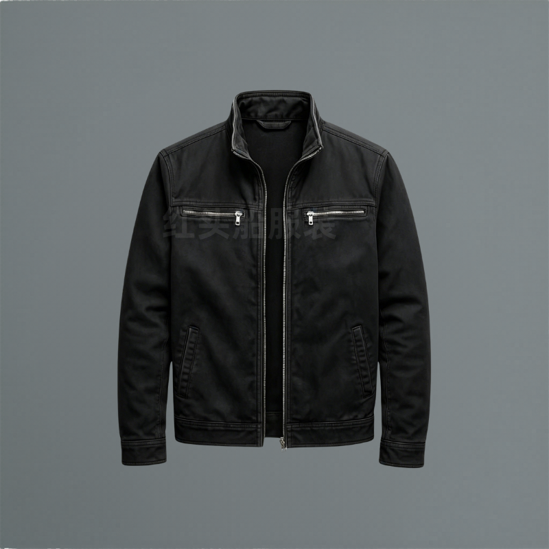 Men's Faux Suede Biker Jacket