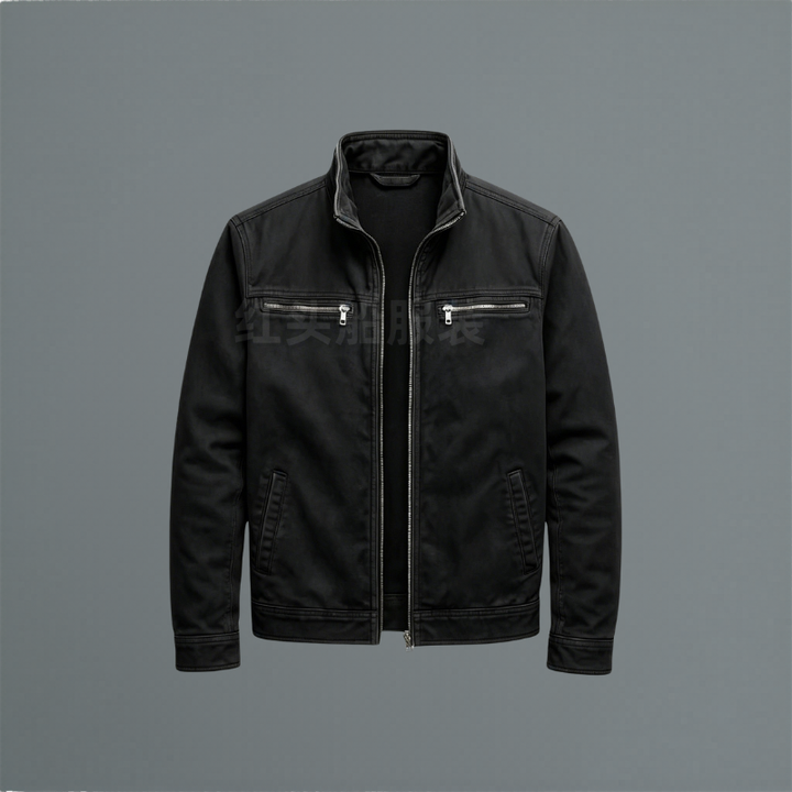 Men's Faux Suede Biker Jacket