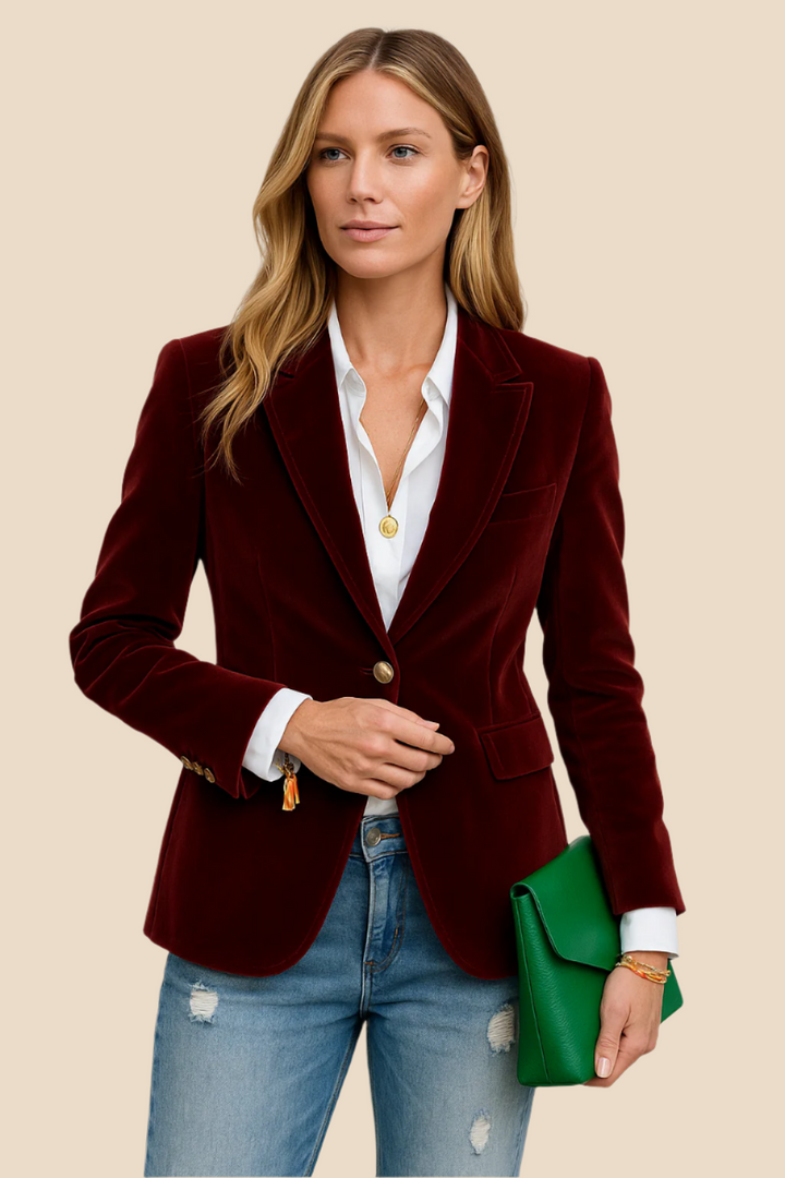 Women's Tailored Velvet Blazer