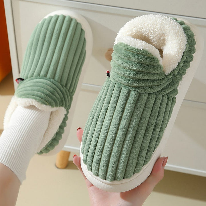 Fleece Lined Slipper Boots with Non-Slip Sole