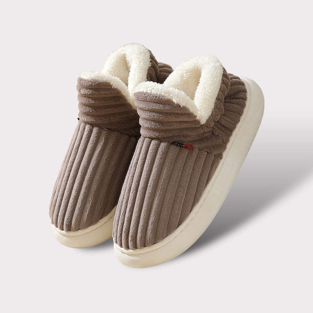 Fleece Lined Slipper Boots with Non-Slip Sole