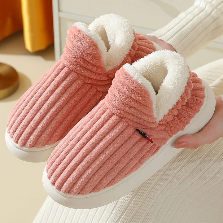 Fleece Lined Slipper Boots with Non-Slip Sole
