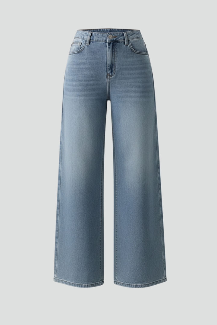 Women's High-Waisted Wide Leg Jeans