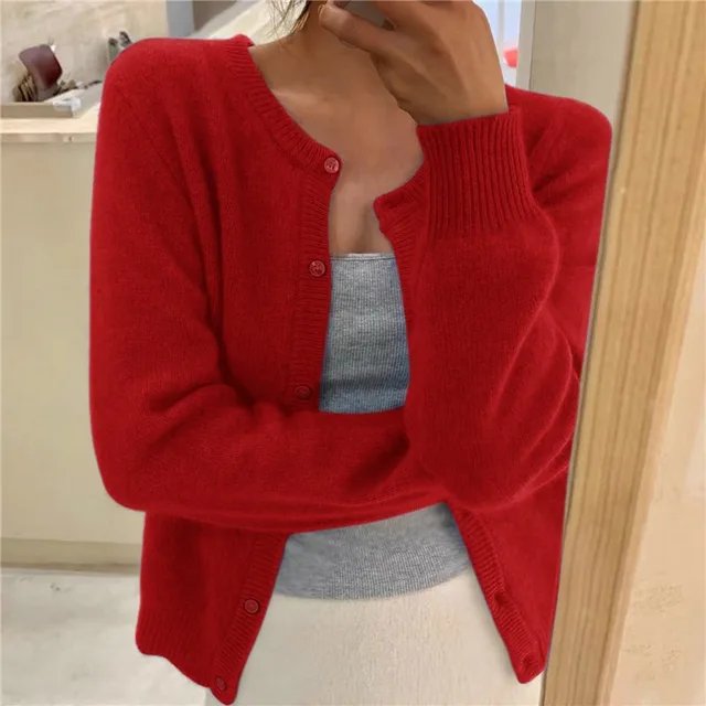 Women's Knit Button-Front Cardigan