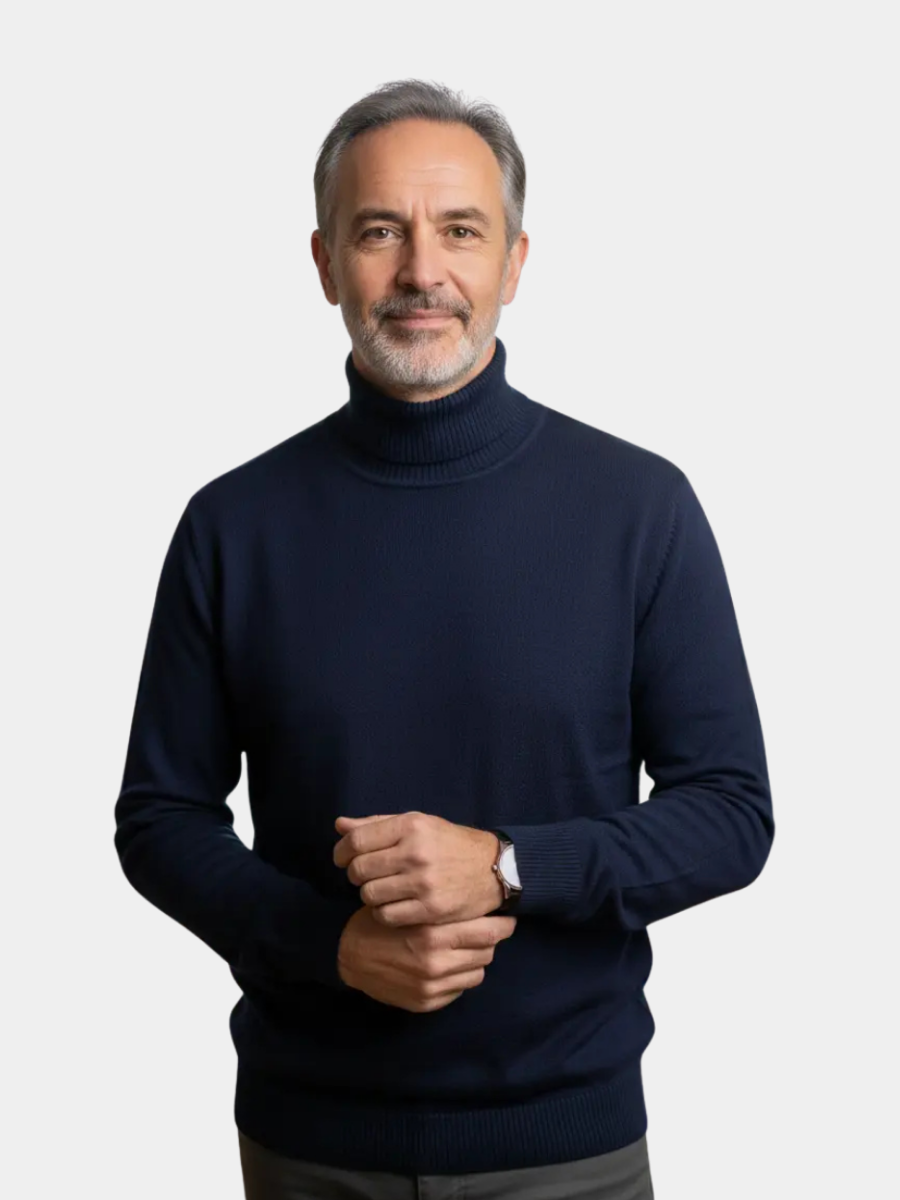 Men's Knitted Roll Neck Jumper