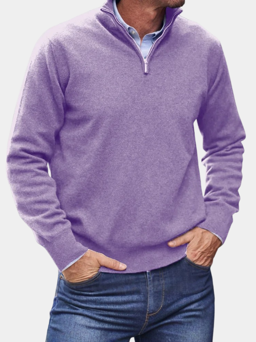 Men's Knitted Quarter Zip Jumper