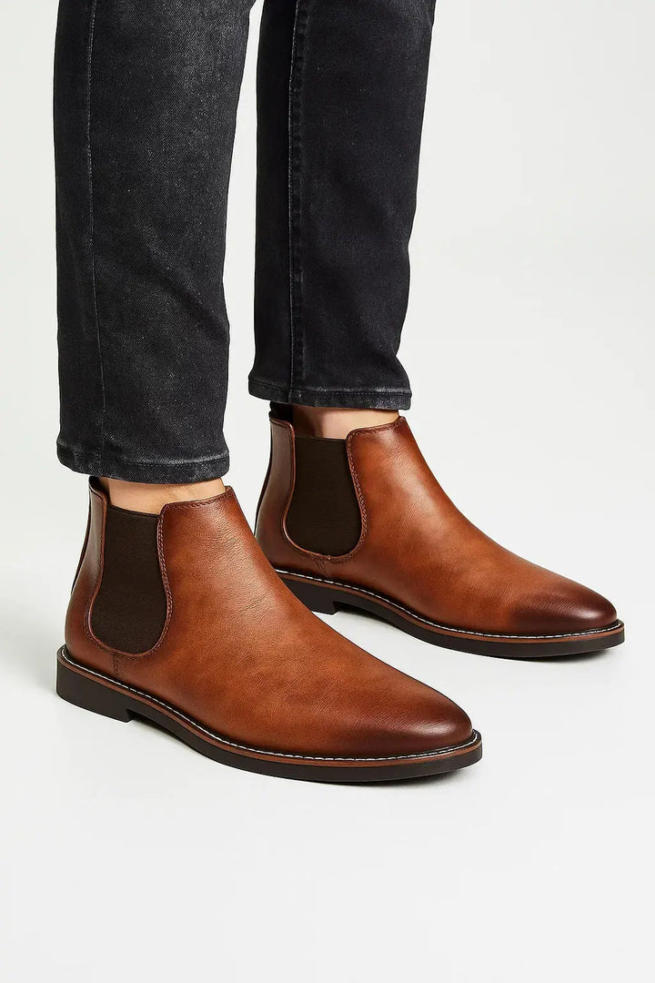 Men's Leather Chelsea Boots Classic Fit
