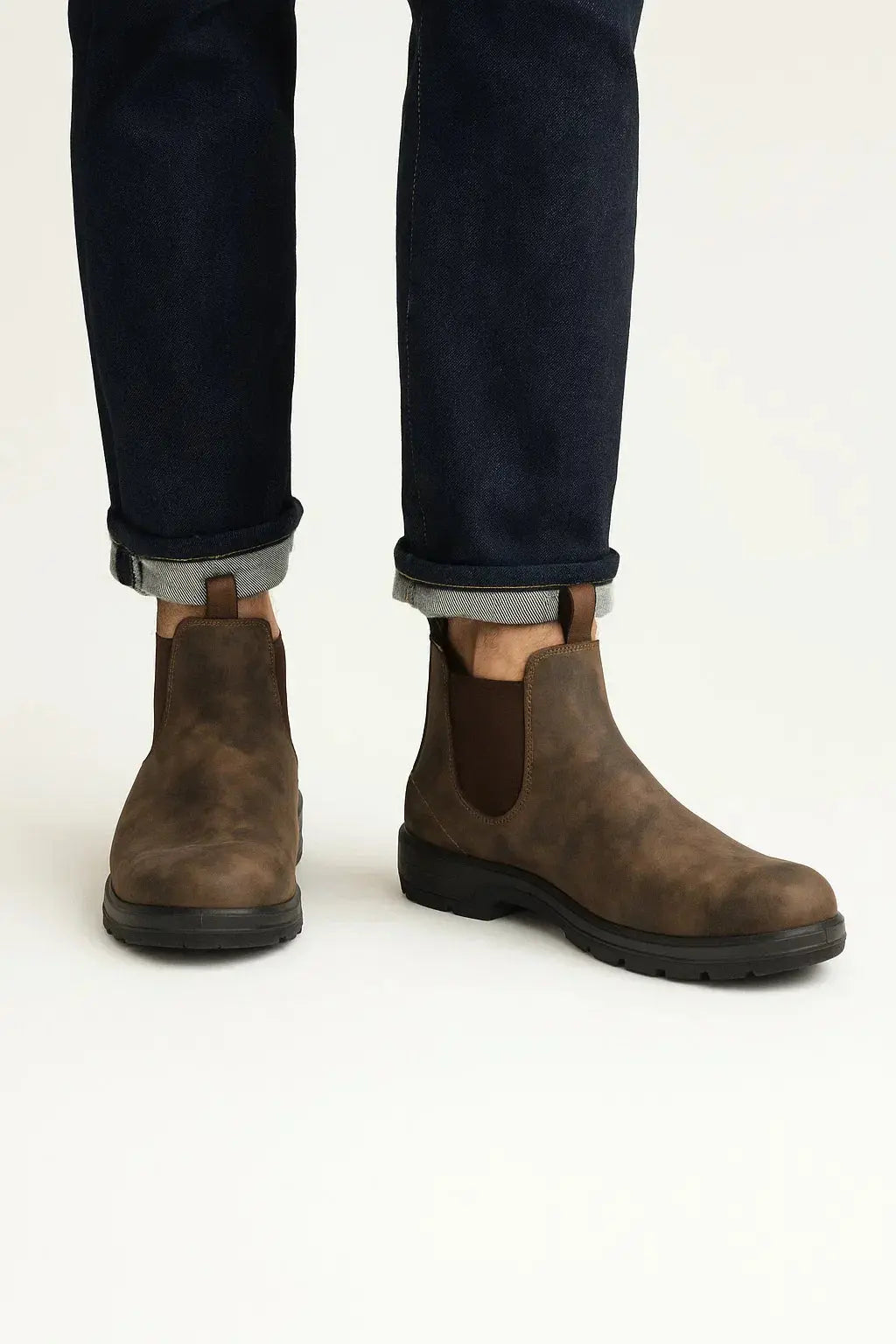 Men's Suede Chelsea Boots Slip On Classic Fit