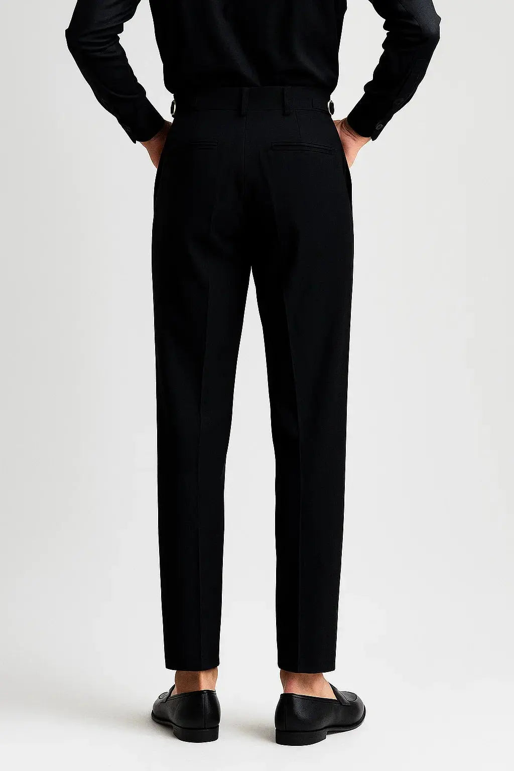 Men's Pleated Tapered Turn-Up Trousers