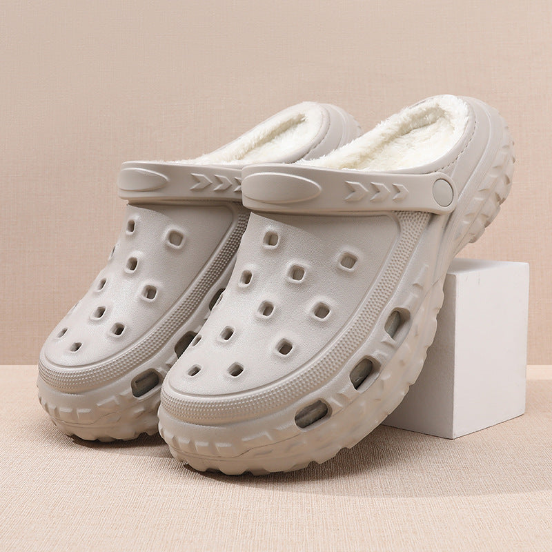 Fleece-Lined Clog Mules with Vented Design