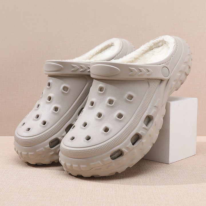 Fleece-Lined Clog Mules with Vented Design