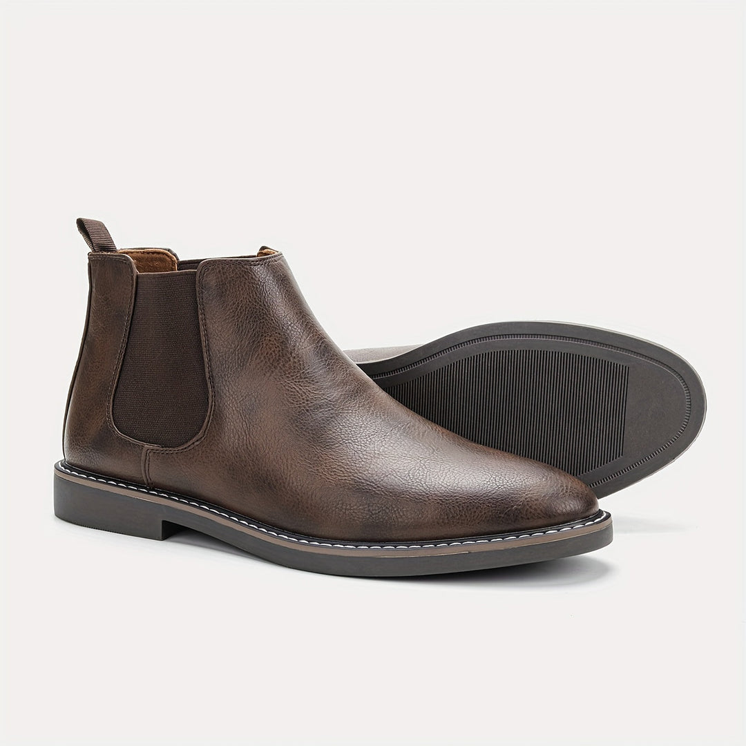 Men's Chelsea Boots with Elastic Side Panels