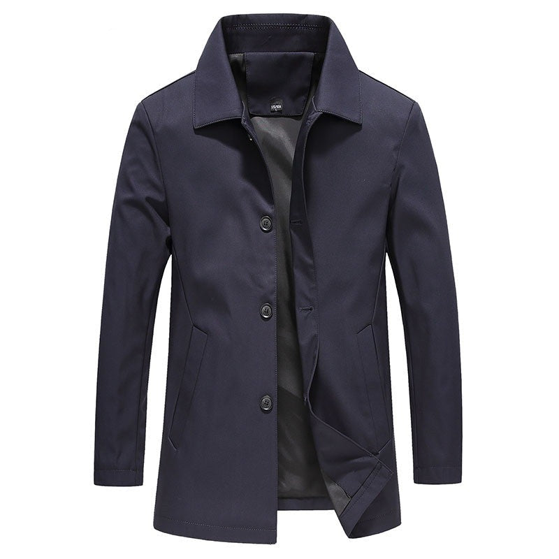 Men's Longline Tailored Jacket with Point Collar