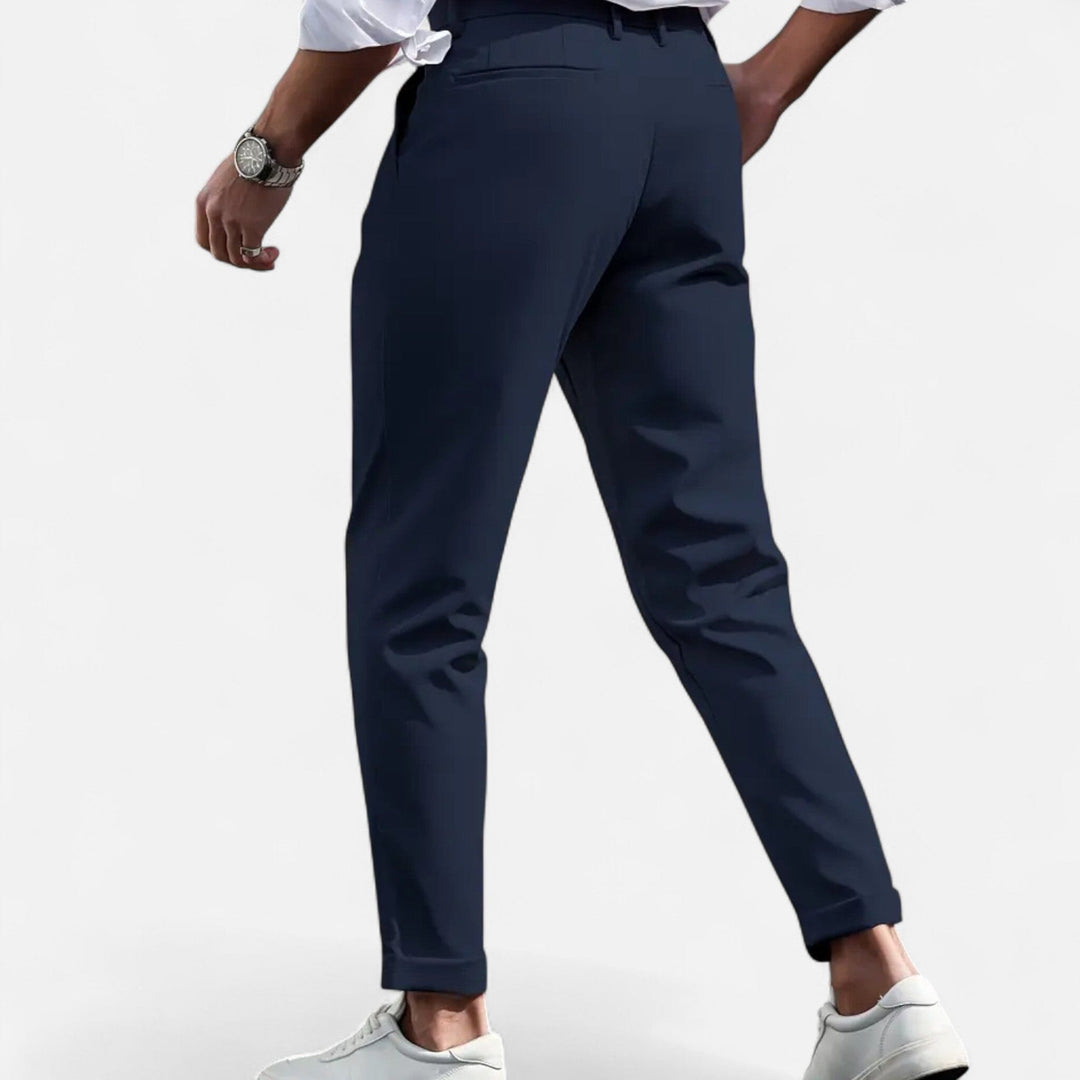 Men's Pleated Tapered Suit Trousers