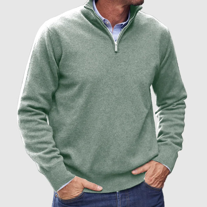 Men's Knitted Quarter Zip Jumper