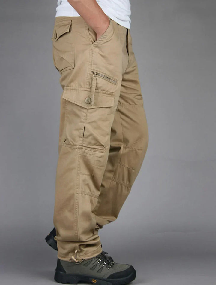 Men's Cargo Trousers with Zip Pocket Detail