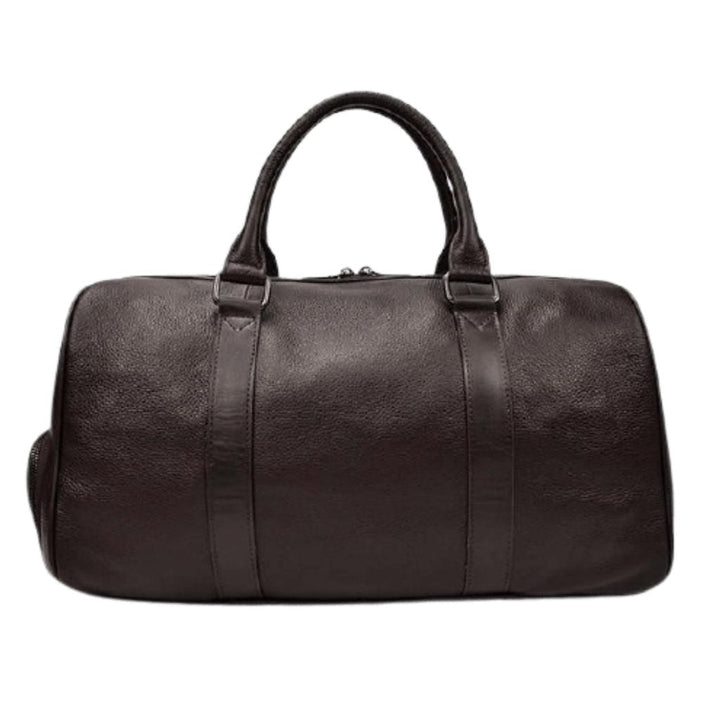 Leather Duffel Bag with Double Top Handle