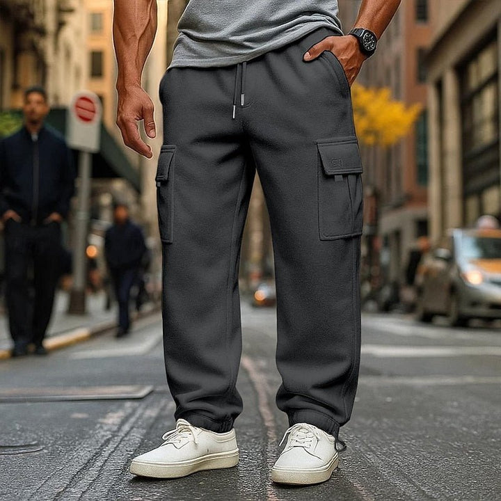 Men's Cargo Joggers with Adjustable Drawstring Waist