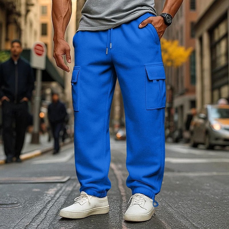 Men's Cargo Joggers with Adjustable Drawstring Waist