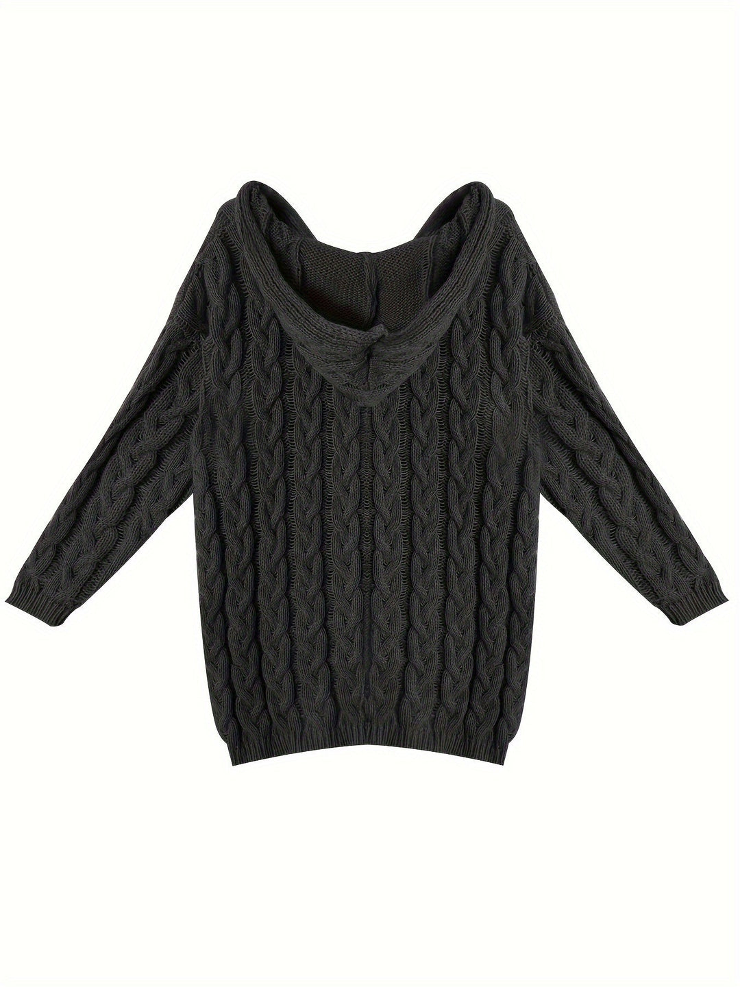 Women's Cable-Knit V-Neck Jumper in Relaxed Fit