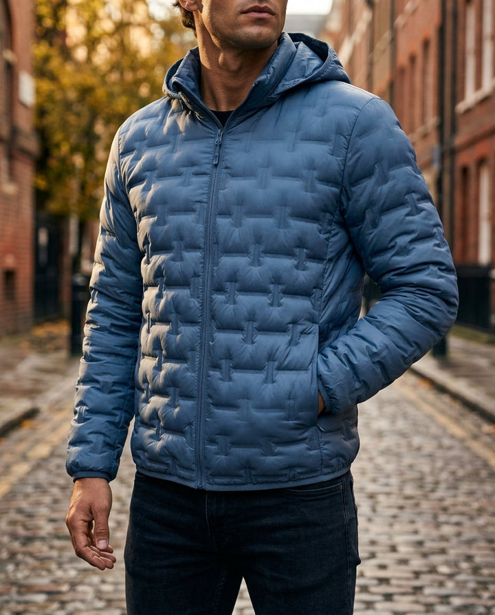 Men's Chevron Quilted Puffer Jacket