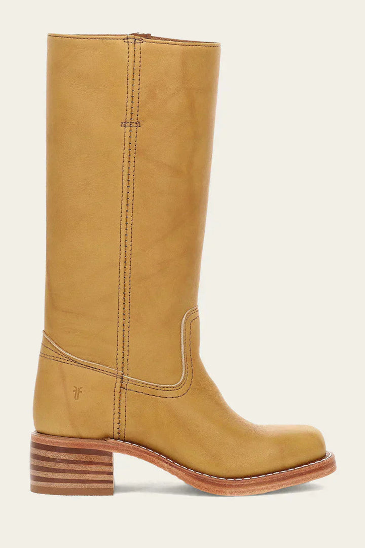 Women's Western Mid Calf Boots with Stacked Block Heel