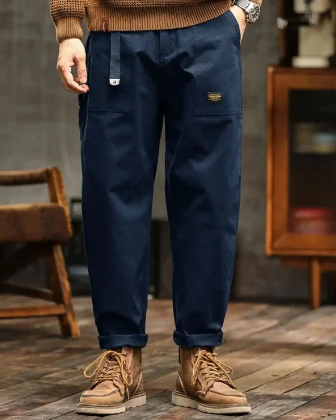 Men's Straight Leg Cargo Trousers