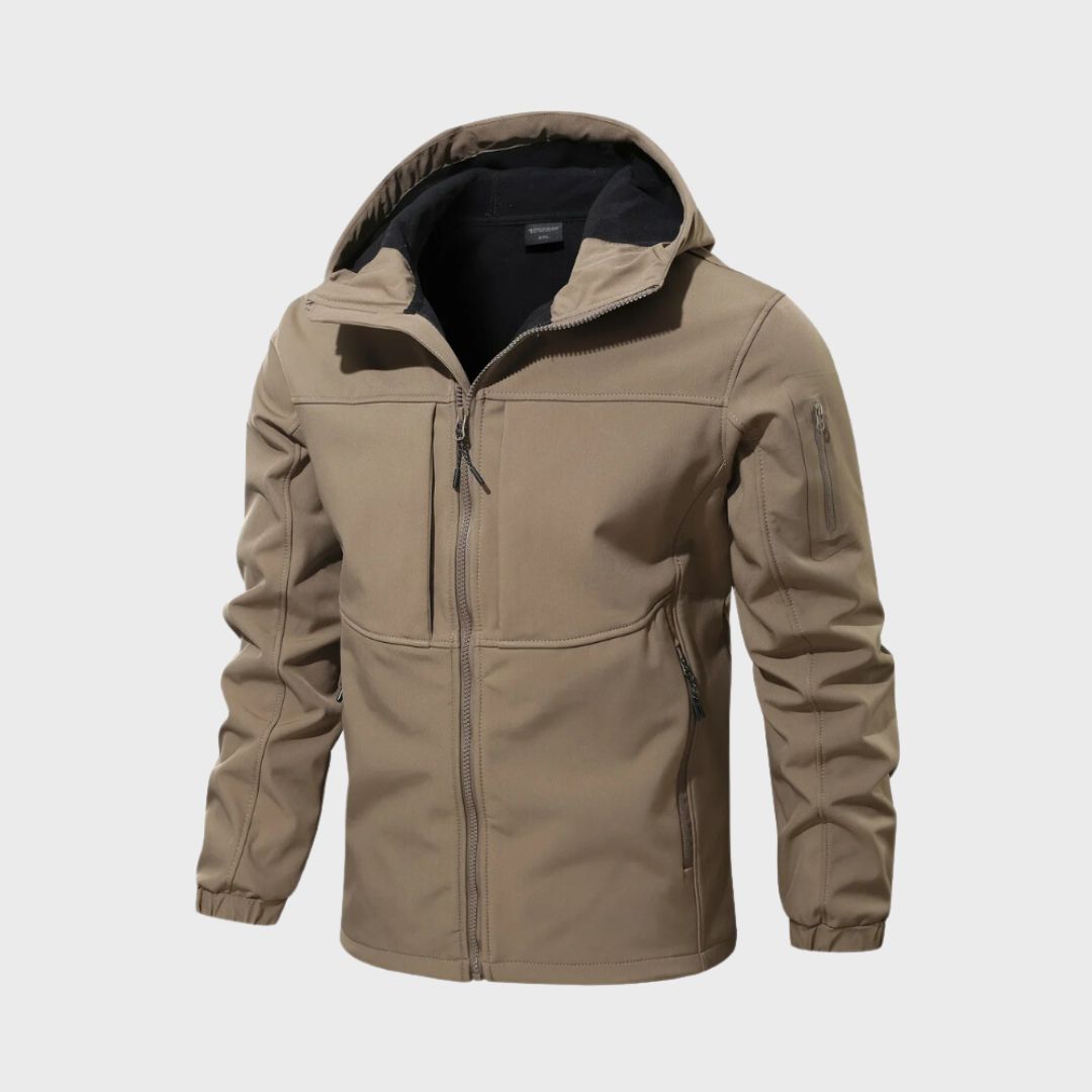 Men's Lightweight Hooded Rain Jacket with Zip Pockets