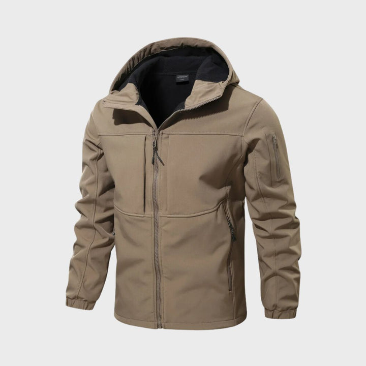 Men's Lightweight Hooded Rain Jacket with Zip Pockets