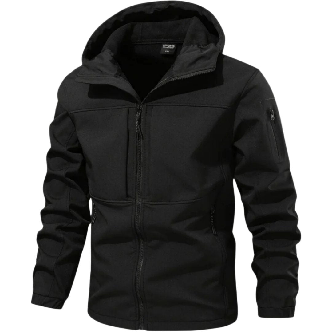 Men's Lightweight Hooded Rain Jacket with Zip Pockets